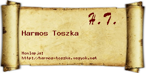 Harmos Toszka névjegykártya